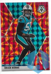 2020 Panini Mosaic Brian Burns #39 REACTIVE ORANGE SP Carolina Panthers